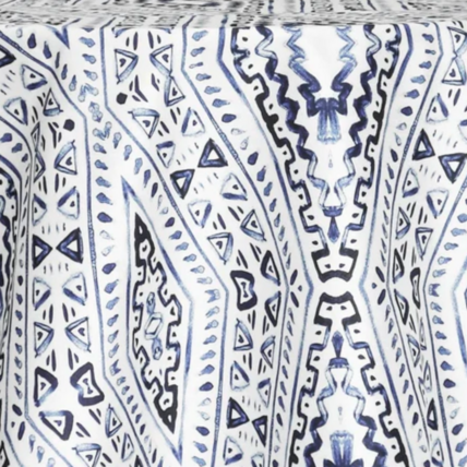 Steel Blue Polyester - Aztec