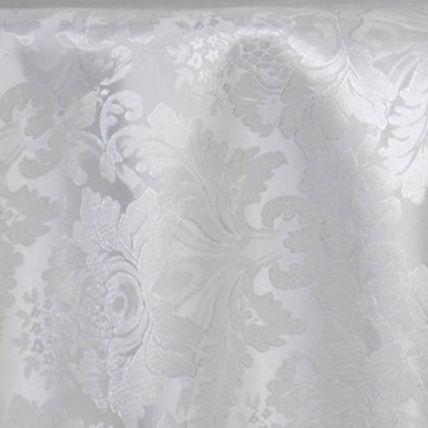 White Polyester - Damask Jacquard