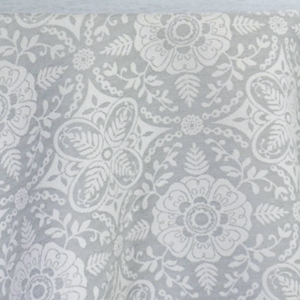 Silver / Light Grey Polyester - Morocco Jacquard